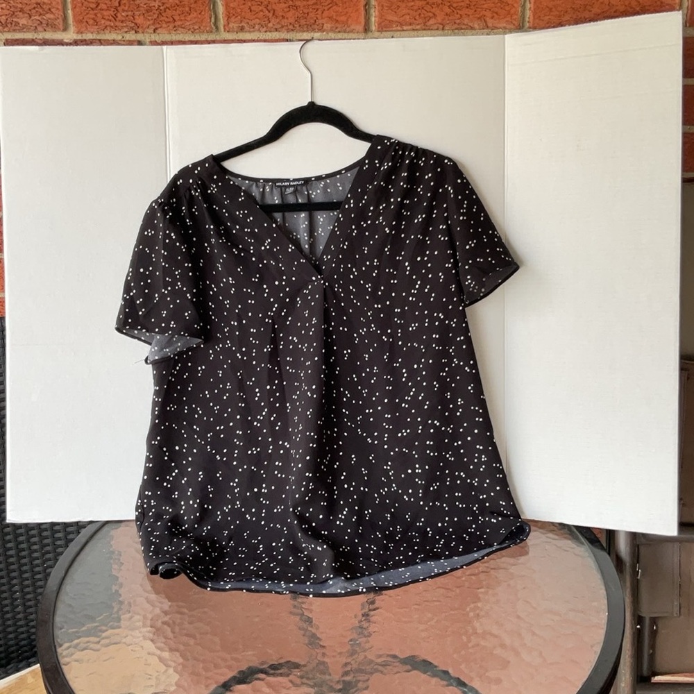 Black and White Polka Dot Women's Top